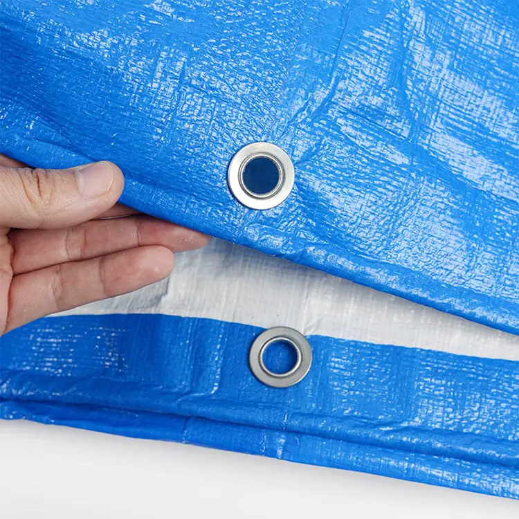 160g Blue Blanc PE Tarpaulin