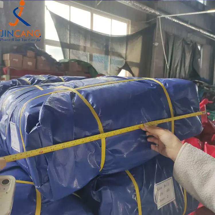 180g Blue Silver PE Tarpaulin
