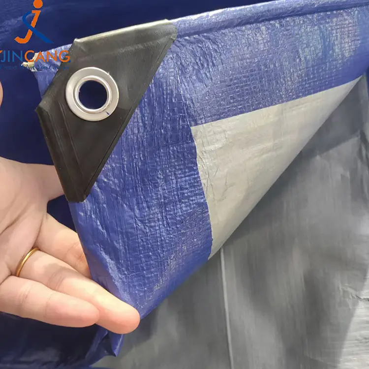 180g Blue Silver PE Tarpaulin