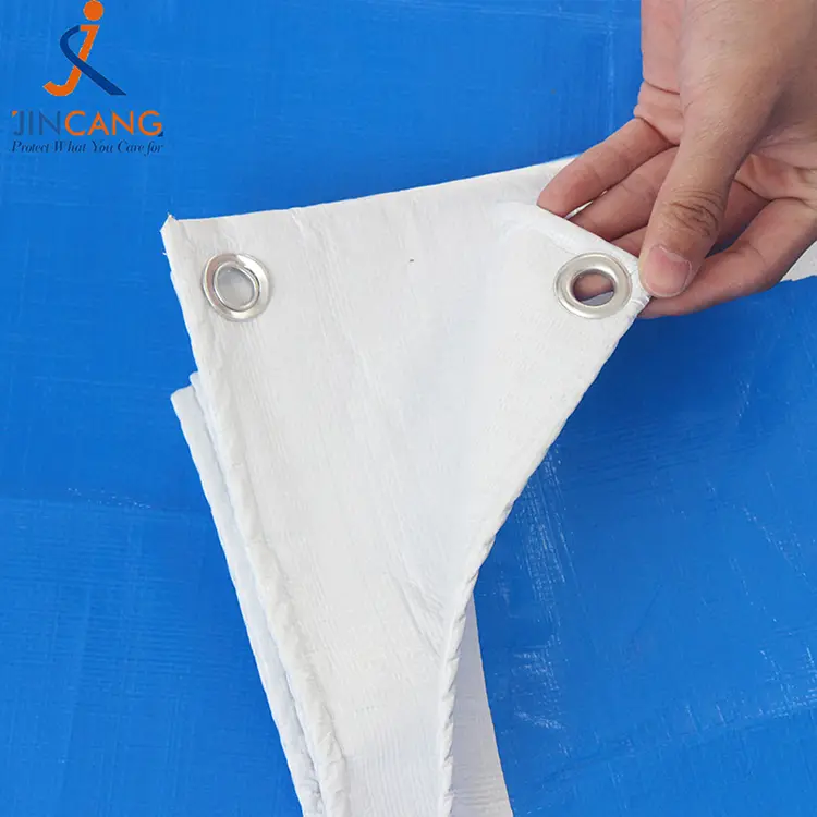 220g Blue Blanc avec imprimé PE Tarpaulin