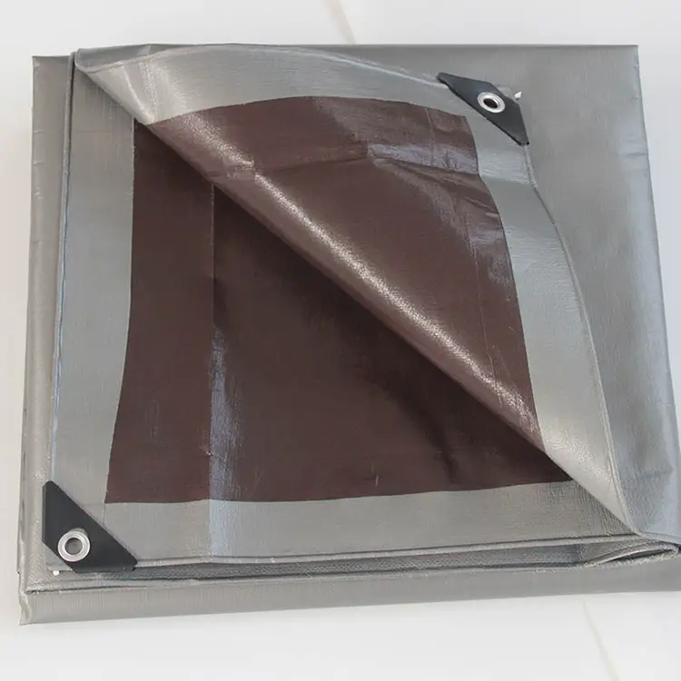 220 g argenté brun PE Tarpaulin