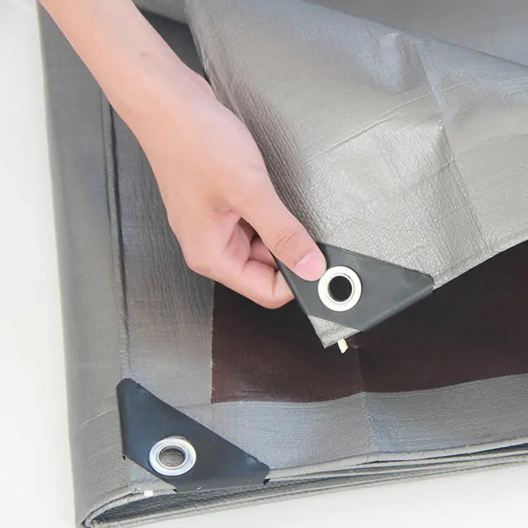 220 g argenté brun PE Tarpaulin