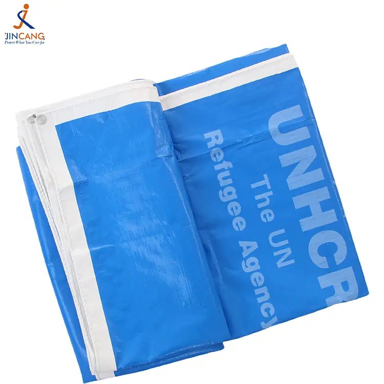 220g Blue Blanc avec imprimé PE Tarpaulin 220g Blue Blanc avec imprimé PE Tarpaulin