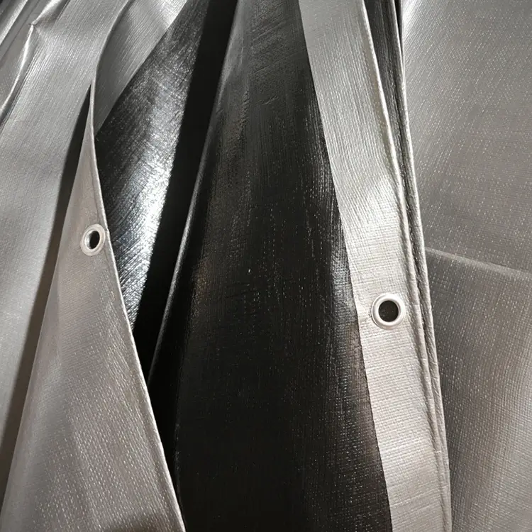 Black Silver 240 Virgin PE Tarpaulin