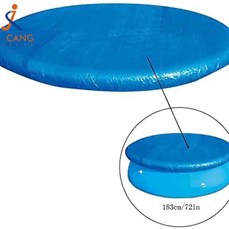 Couverture de piscine bleu argenté